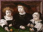 Jan Gossaert Mabuse The Three Children of Christian II of Denmark France oil painting artist